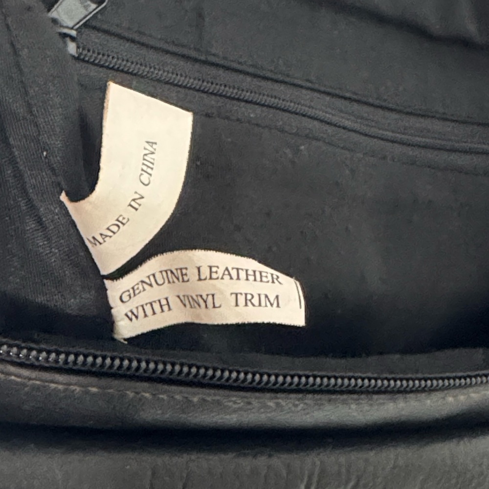 Unbranded mini black leather backpack - image 11